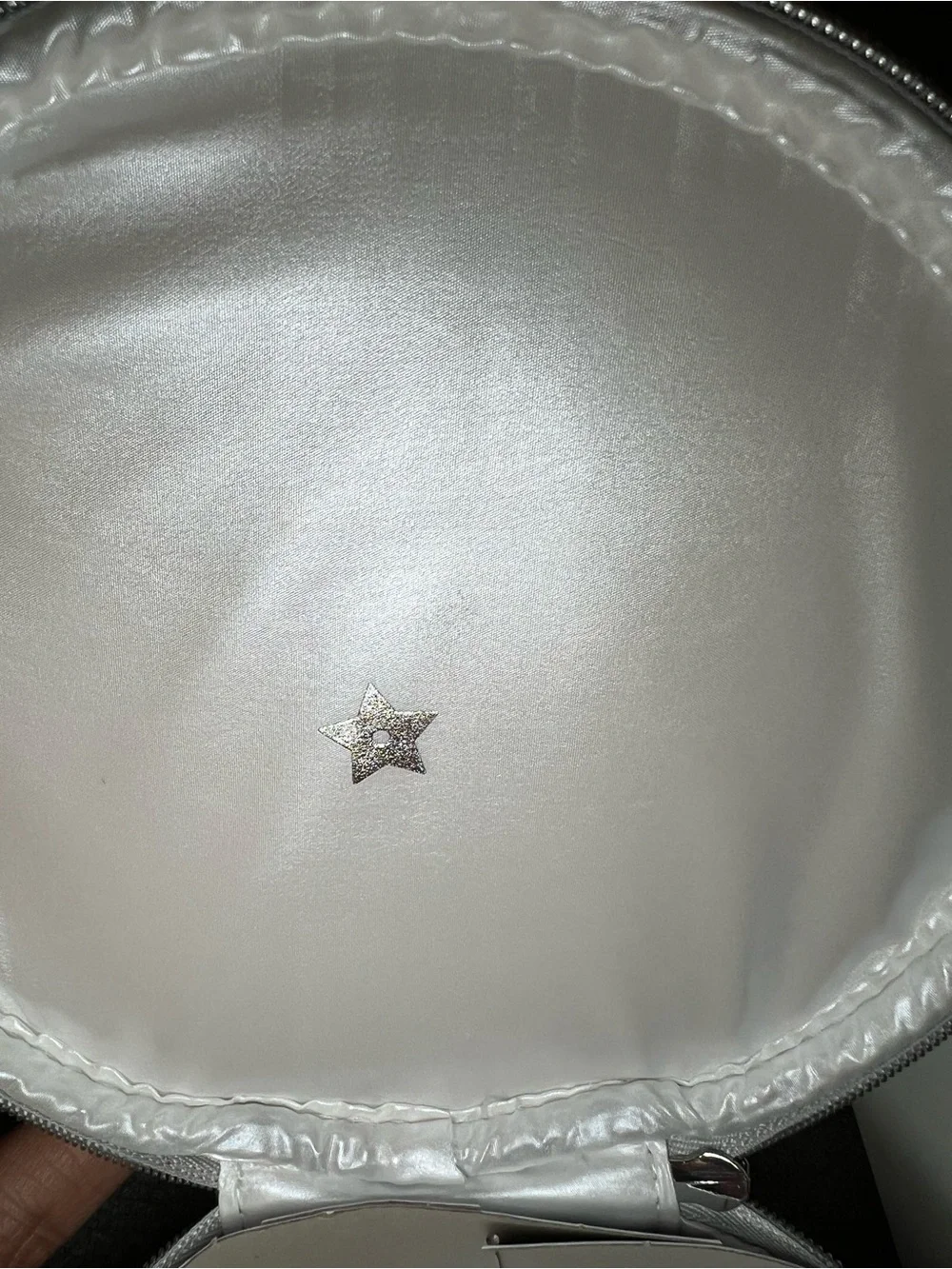 Dior Silver Round Makeup Case New in box